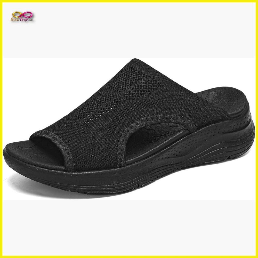 Orthopedic Platform Slides Sandals Arch Support Comfortable Walking Open Toe